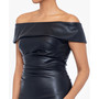 Women's Off-The-Shoulder Faux-Leather Dress