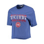 Women's Blue Detroit Pistons Gradient Crop Top