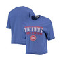 Women's Blue Detroit Pistons Gradient Crop Top