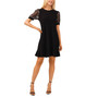Women's Printed Short-Sleeve Flounce-Hem Dress