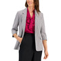 Women's Houndstooth Open-Front Jacket