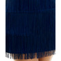Juniors' Beaded Corset Fringe Mini Dress