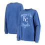 Women's Royal Kansas City Royals Script Comfy Cord Pullover Sweatshirt