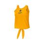 Women's Gold Milwaukee Brewers Open Back Twist Tie Tank Top