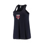 Women's Navy Minnesota Twins Front and Back Tank Top