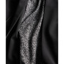 Women's Round-Neck Tie-Waist Mixed-Media Sheath Dress