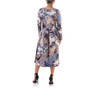 Women's Long Sleeve Pleated Pocket Midi Dress