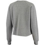 Women's Heathered Gray LSU Tigers Sawyer Knobi Cropped Raglan Pullover Sweatshirt
