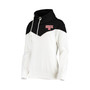 Women's White and Black Nebraska Huskers Old School Arrow Blocked Cowl Neck Tri-Blend Pullover Hoodie