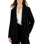 Women's Solid Relaxed-Fit Long-Sleeve Button-Front Blazer
