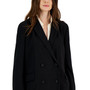 Women's Solid Relaxed-Fit Long-Sleeve Button-Front Blazer
