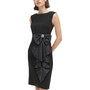 Women's Boat-Neck Embellished Bow-Trim Dress