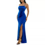 Juniors' Pleated Gown