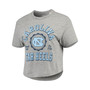 Women's Gray North Carolina Tar Heels Bishop Tri-Blend Knobi Crop T-shirt