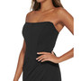 Women's Strapless Front-Slit Evening Gown