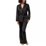 Women's Lyra Belted Notched-Collar Satin Blazer