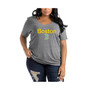 Women's Heathered Gray Boston Red Sox City Connect Plus Size V-Neck T-shirt