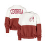 Women's White Georgia Bulldogs Take Two Bonita Pullover Sweatshirt