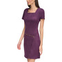 Petite Faux-Suede Zip-Trim Sheath Dress