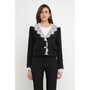 Women's Short Tweed Laced Collar Blazer