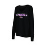 Women's Black Baltimore Ravens Sequin Logo V-Neck Pullover Sweatshirt