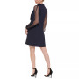 Mesh Dot Sleeve Shift Dress