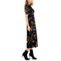 Harland Crossover-Neck Puff-Shoulder Dress