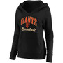 Plus Size Black San Francisco Giants Victory Script Crossover Neck Pullover Hoodie