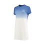 Women's Heathered Royal and White Seattle Seahawks Ombre Tri-Blend T-shirt Dress