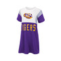Women's Purple and White LSU Tigers 3rd Down Short Sleeve T-shirt Dress