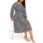 Plus Size Printed Long-Sleeve Dress