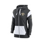 Women's Heathered Black and White New Orleans Saints Monaco Full-Zip Hoodie