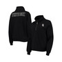 Women's Black Chicago White Sox Two-Hit Quarter-Zip Pullover Top
