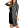 3/4-sleeve Belted Jacket Dress