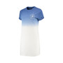 Women's Heathered Royal and White New England Patriots Ombre Tri-Blend T-shirt Dress