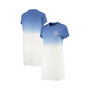 Women's Heathered Royal and White New England Patriots Ombre Tri-Blend T-shirt Dress