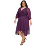 Plus Size Balloon-Sleeve Twist-Front Dress
