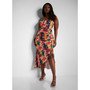 Women's Plus size Adjustable Ruched Dress