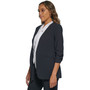 Women's Ruched-Sleeve Open-Front Blazer