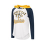 Women's G-III Sports by Carl Banks White, Navy Nashville Predators MVP Raglan Hoodie T-shirt
