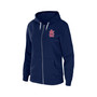Women's Navy St. Louis Cardinals Sponge Fleece Full-Zip Hoodie