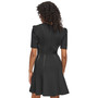 Women's Piped Button-Front Fit & Flare Dress