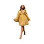Women's Penny Floral Print Flared Sleeve Mini Skater Dress