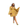 Women's Penny Floral Print Flared Sleeve Mini Skater Dress