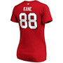 Women's Patrick Kane Red Chicago Blackhawks Authentic Stack Name Number V-Neck T-shirt