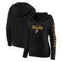 Plus Size Black Pittsburgh Pirates Core High Class Crossover Pullover Hoodie