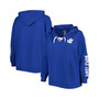 Women's Royal Toronto Maple Leafs Plus Size Lace-Up Pullover Hoodie