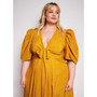 Women's Plus size Puff Sleeve Maxi A Line Dress