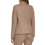 Women's One-Button Plaid Blazer