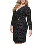 Plus Size Burnout Velvet Ruched Side-Bar Dress